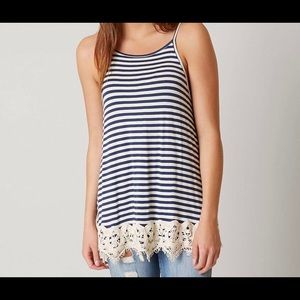 Blue & White Tank Top